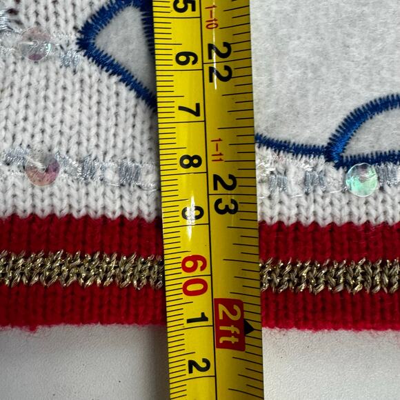 Ugly Christmas Sweater Vest Holiday Womens Medium Red Snowman Winter Wonderland - Picture 7 of 7